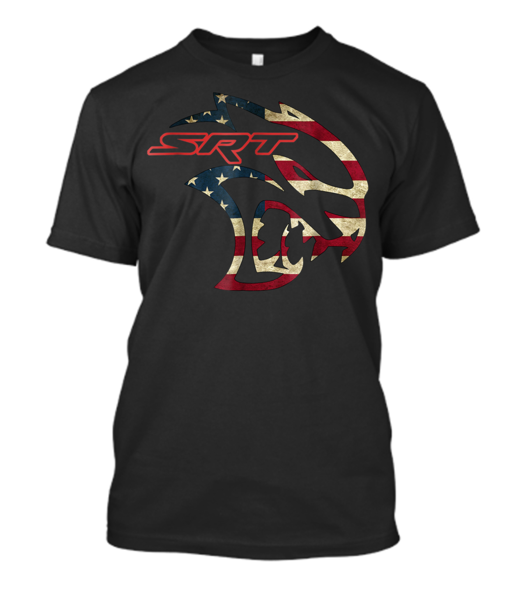 SRT Hellcat Dodge Vintage American Flag T-Shirt
