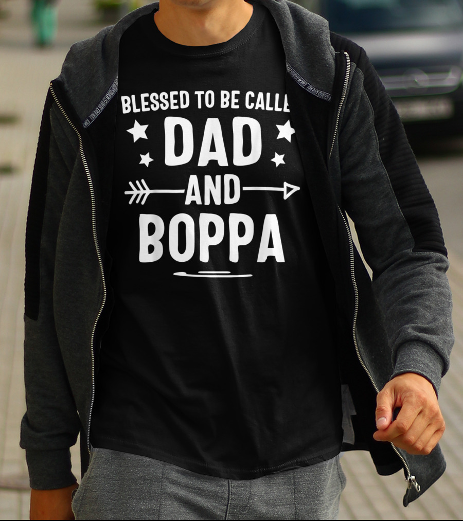 Blessed To Be Called Dad And Boppa Stars Arrow T-Shirt