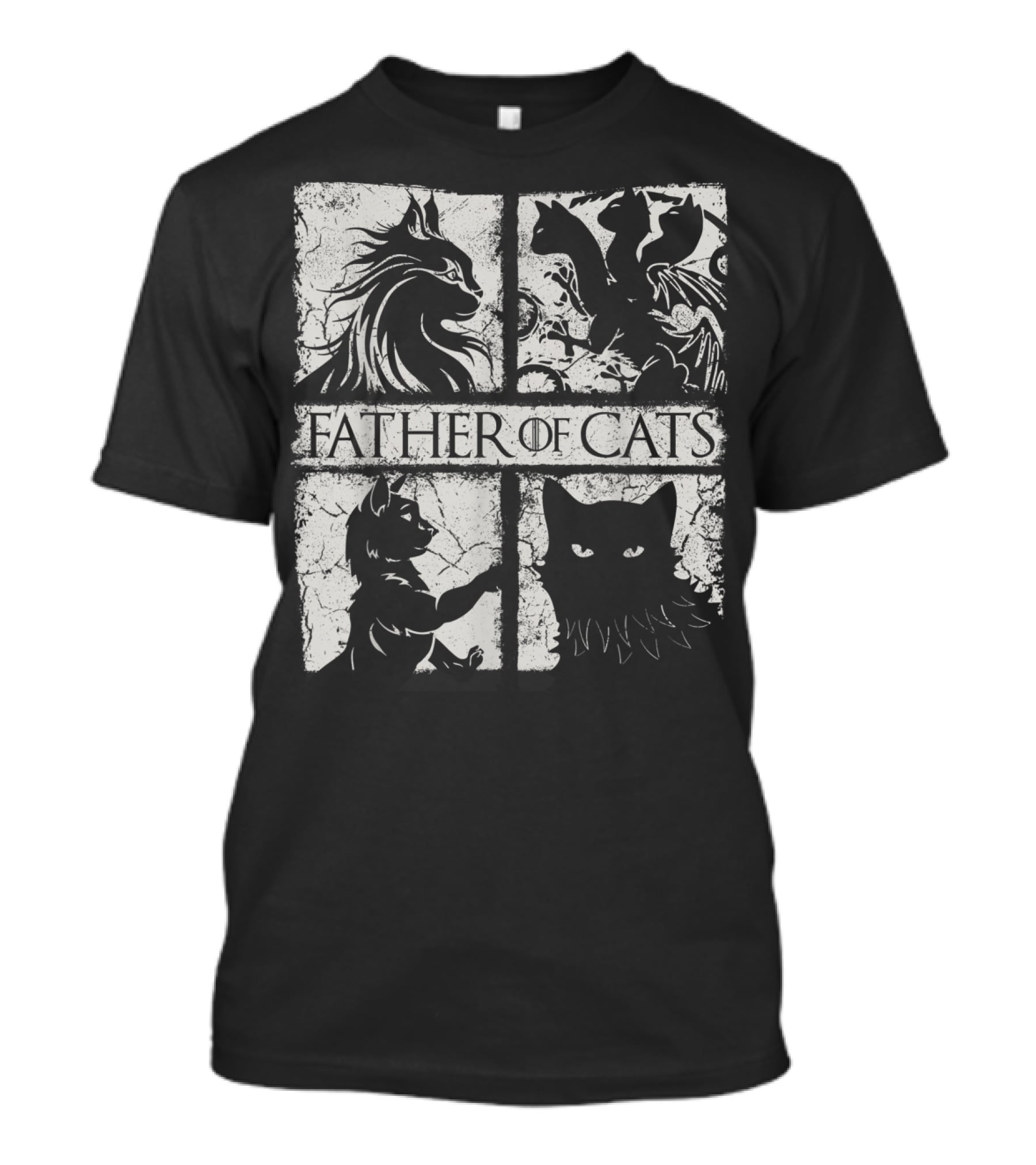 Father Of Cats Mythical And Fierce Cat Lovers T-Shirt