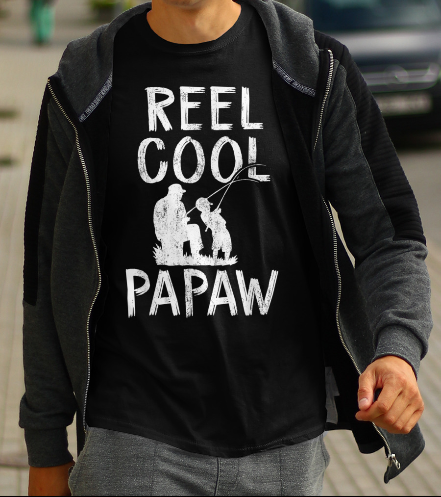 Reel Cool Papaw Father's Day Fishing T-Shirt