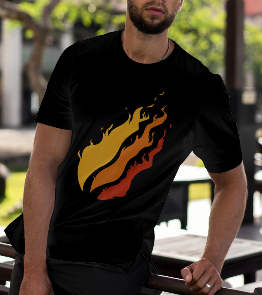 Fire Nation Boys Gaming Playz Streamer Gamer Fiery Flame Elements T-Shirt