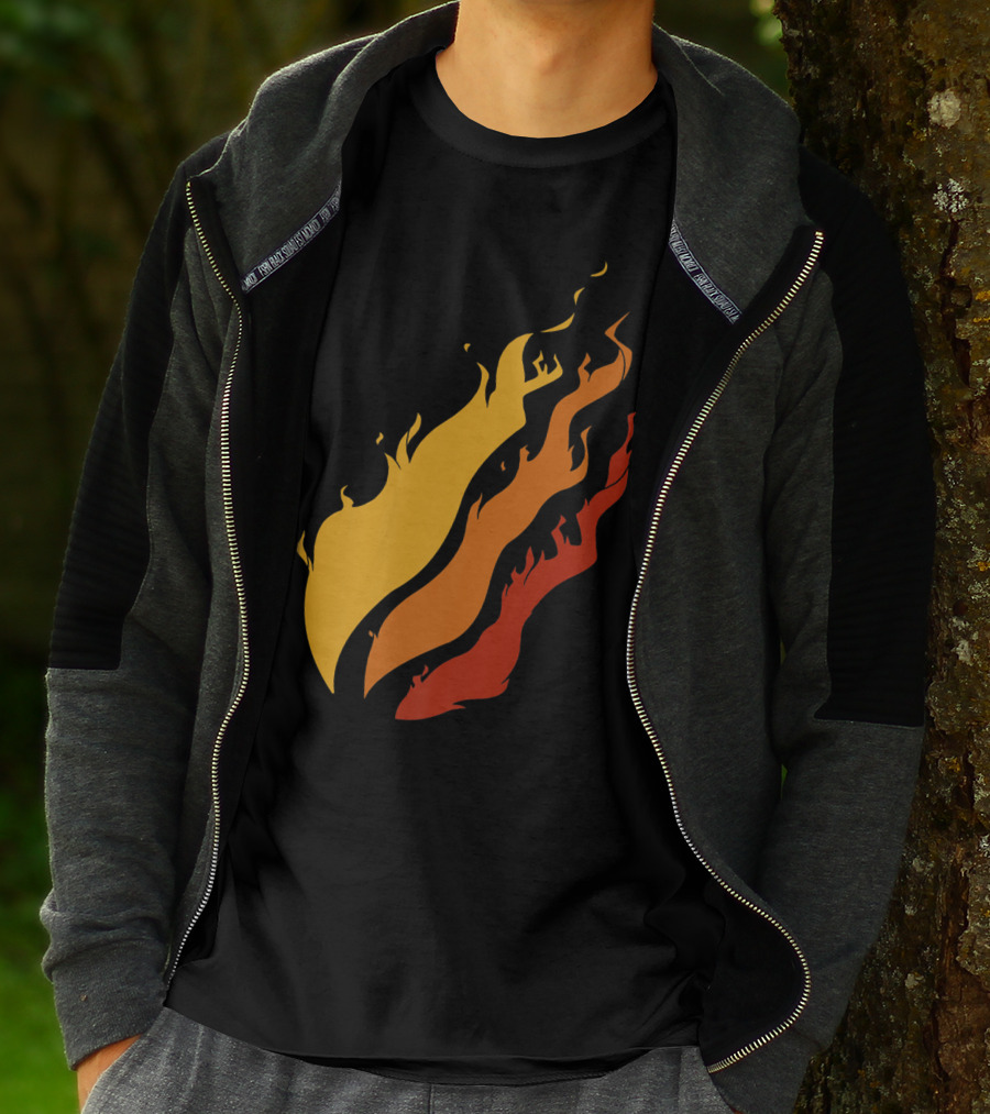 Fire Nation Boys Gaming Playz Streamer Gamer Fiery Flame Elements T-Shirt