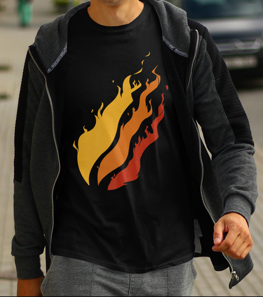 Fire Nation Boys Gaming Playz Streamer Gamer Fiery Flame Elements T-Shirt