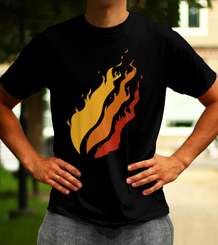 Fire Nation Boys Gaming Playz Streamer Gamer Fiery Flame Elements T-Shirt