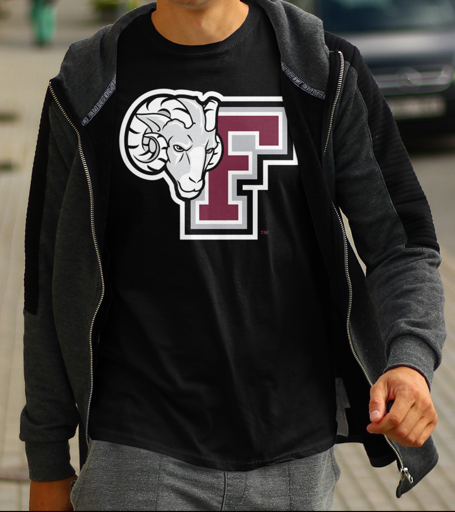 Fordham Rams NCAA College Logo Large F With Ram T-Shirt