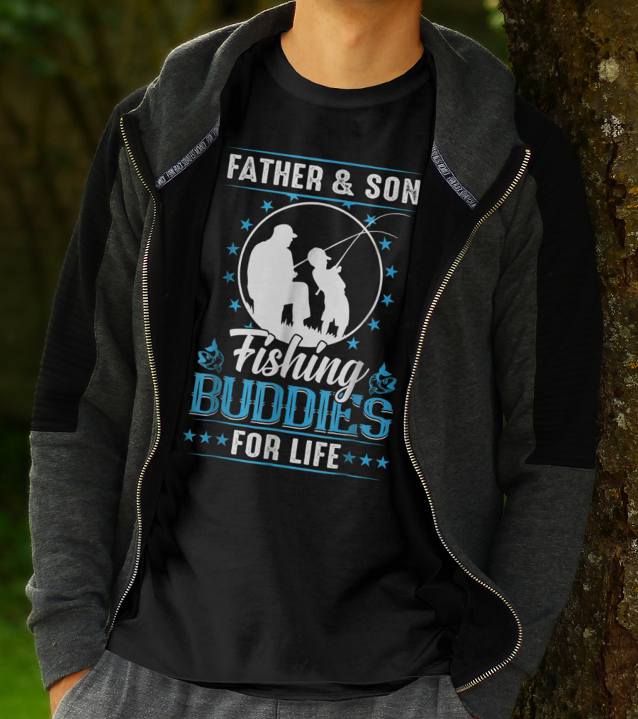 Father And Son Fishing Buddies For Life T-Shirt