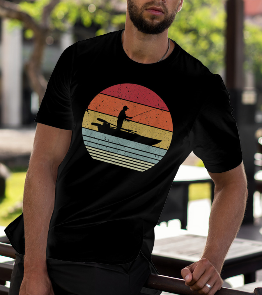 Sunset Fishing Style For Fisherman T-Shirt