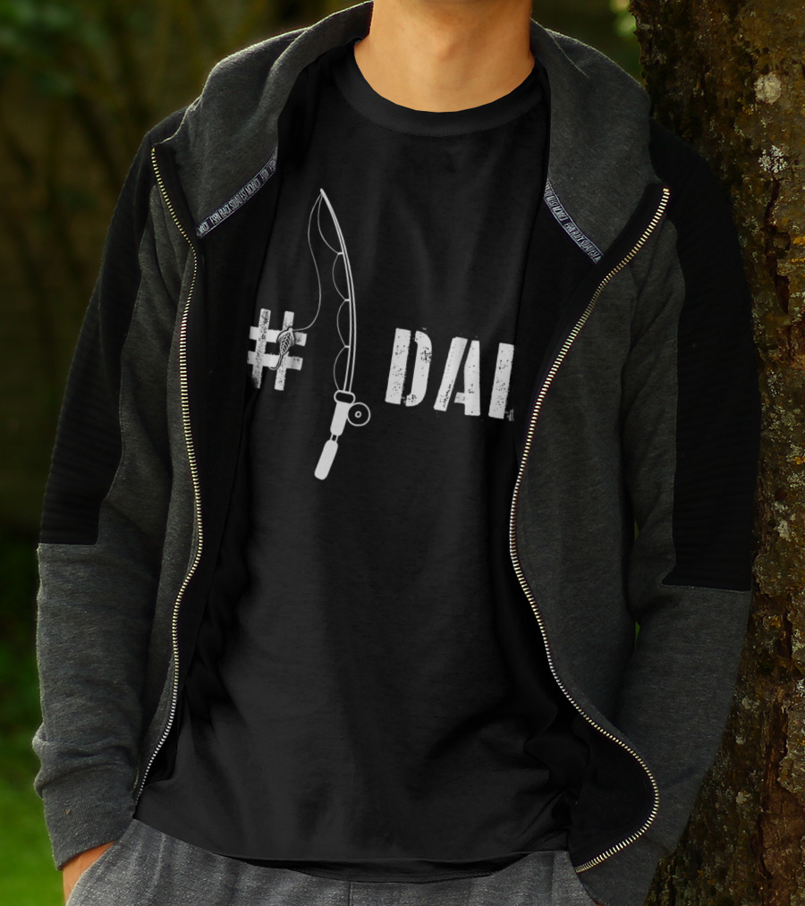 Dad Fishing Pole Hashtag Rod T-Shirt