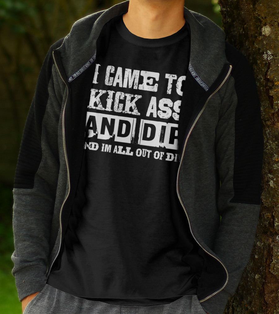 I Came To Kick Ass And Dip And I'm All Out Of Dip T-Shirt