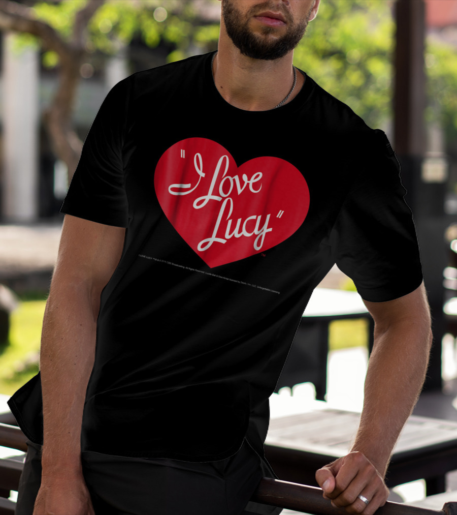 I Love Lucy Heart Script Text T-Shirt