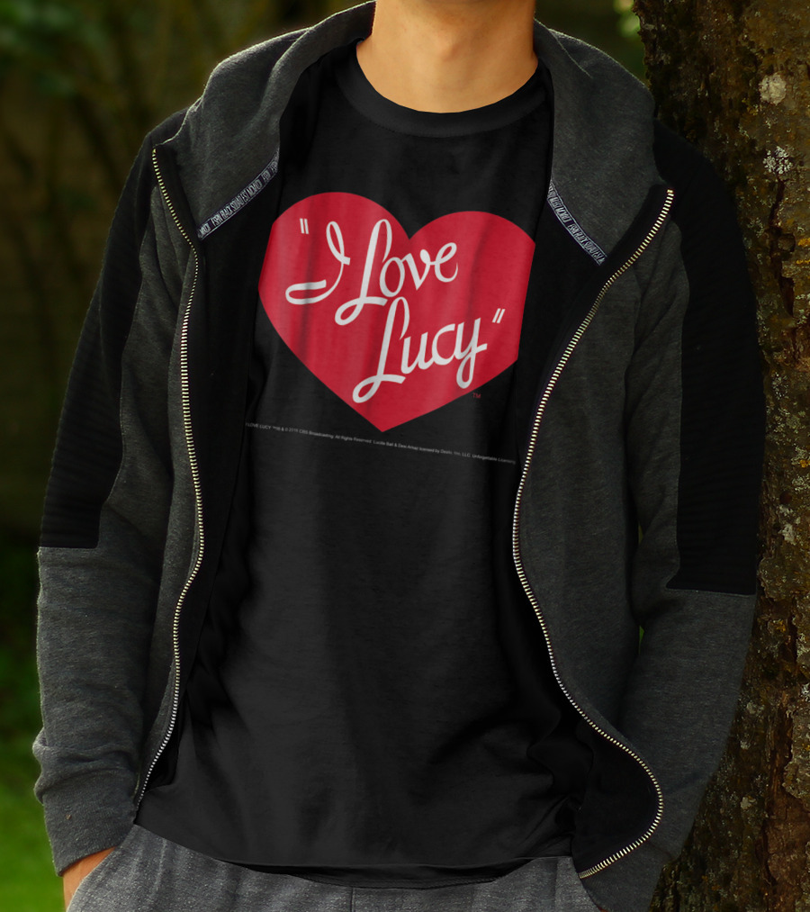 I Love Lucy Heart Script Text T-Shirt
