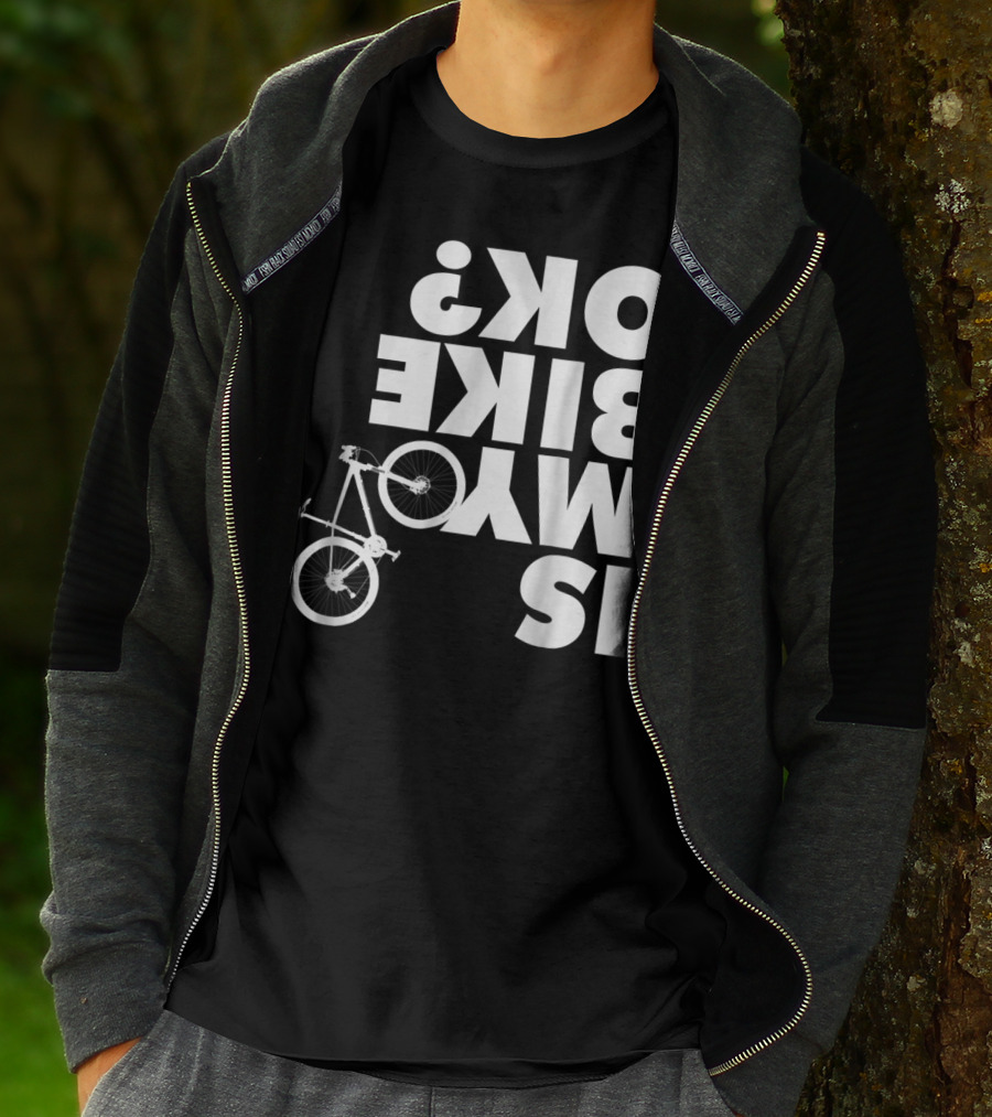 Funny Upside Down Is My Bike Ok Mountain Bike T-Shirt