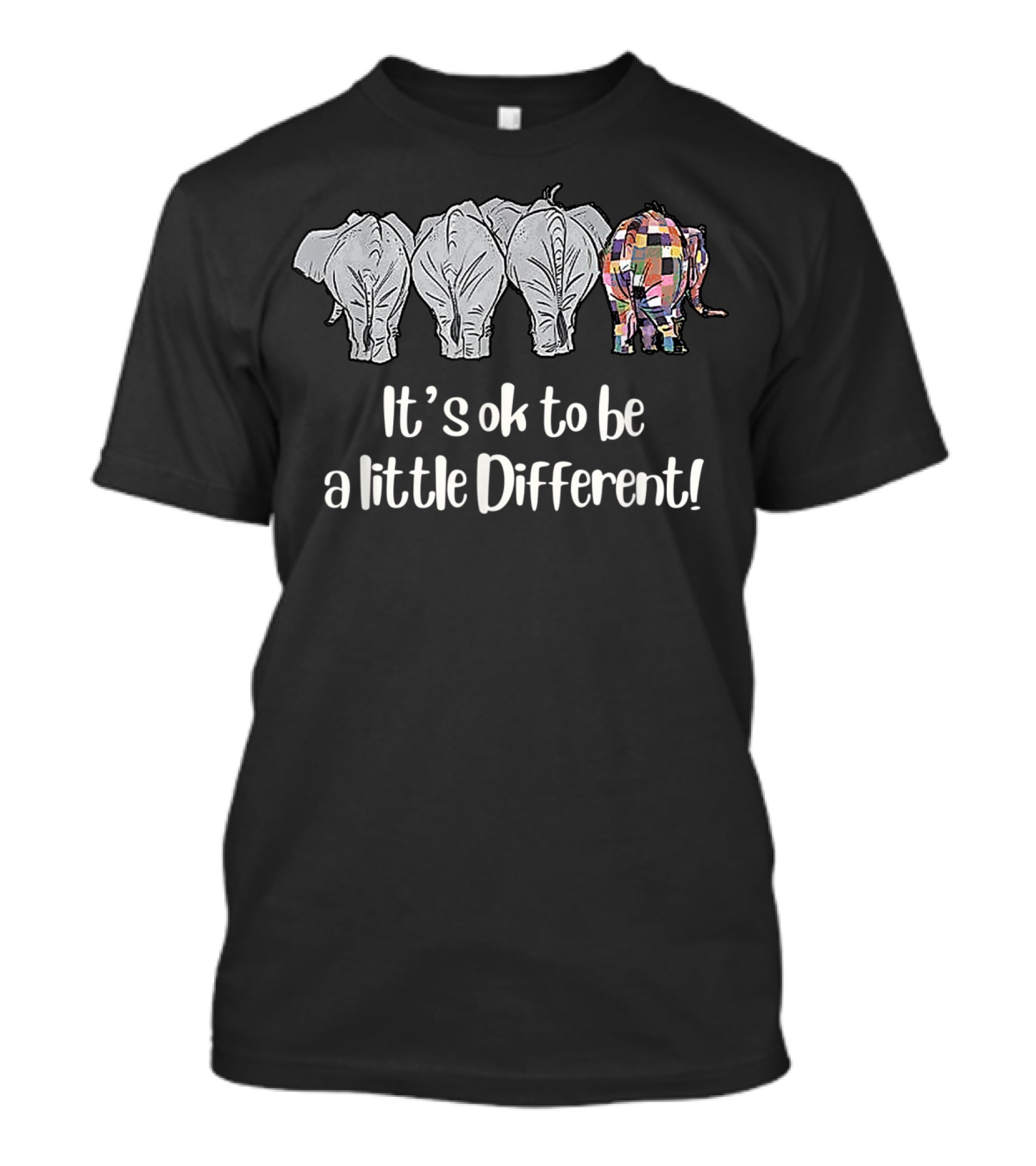 It's Ok To Be A Little Different Elephant With Autism T-Shirt