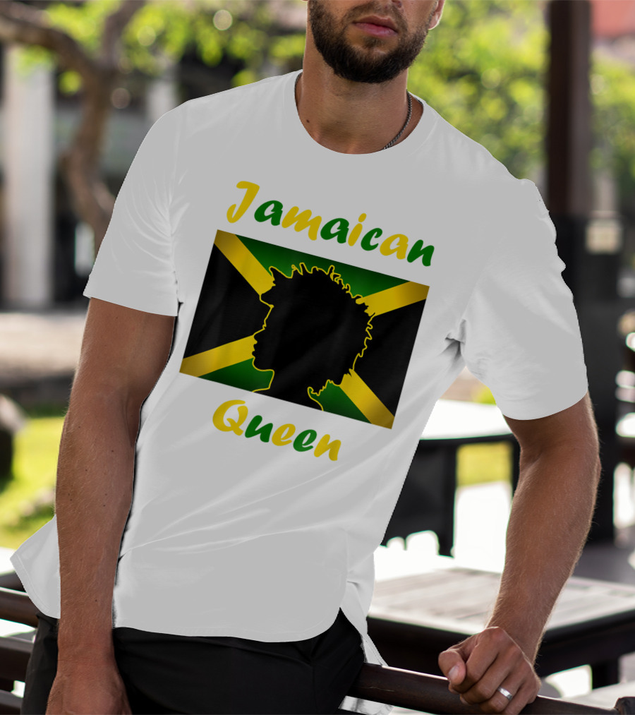 Jamaican Queen Independence Silhouette Flag T-Shirt