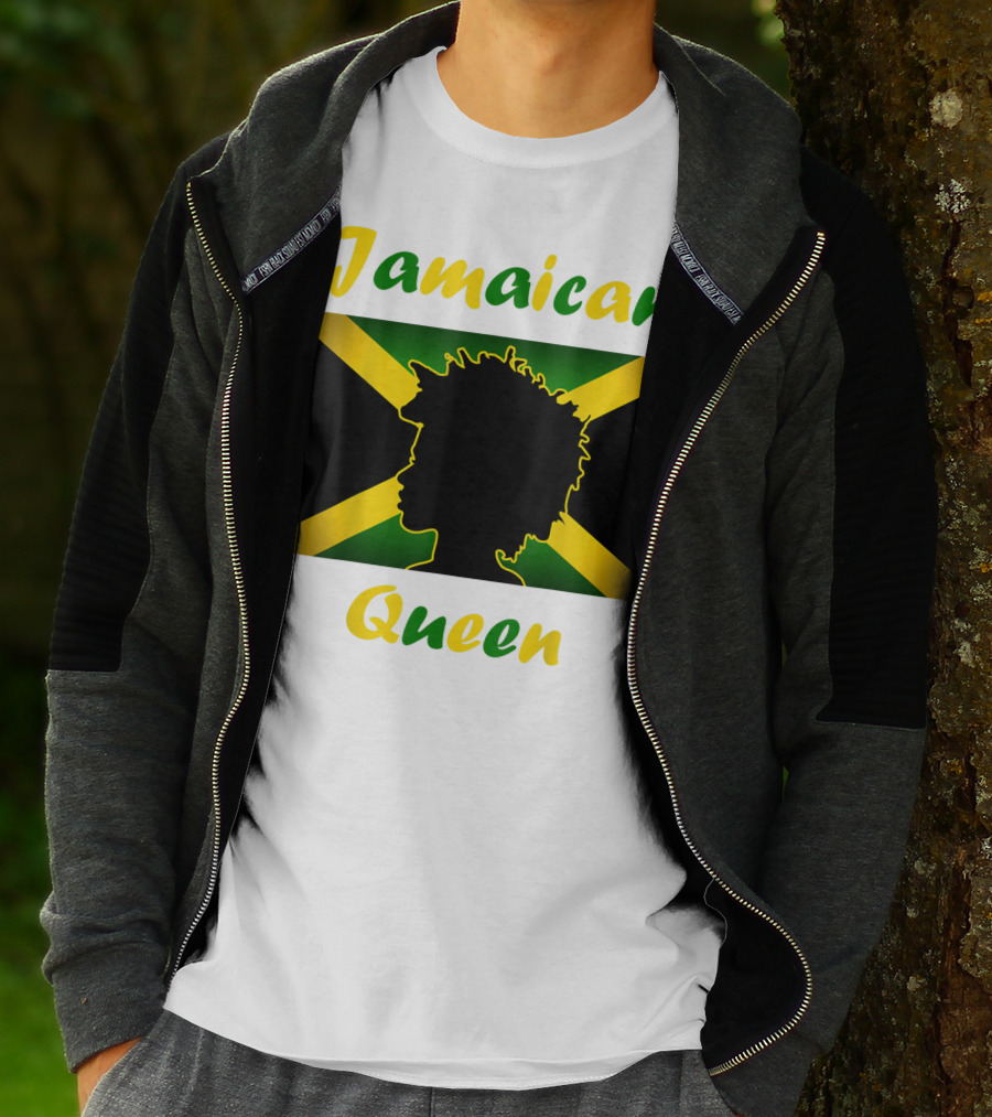 Jamaican Queen Independence Silhouette Flag T-Shirt