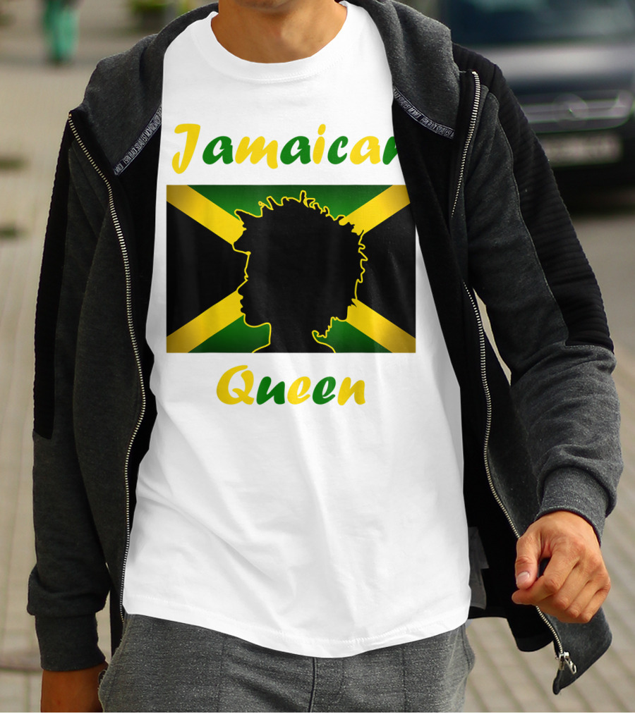 Jamaican Queen Independence Silhouette Flag T-Shirt