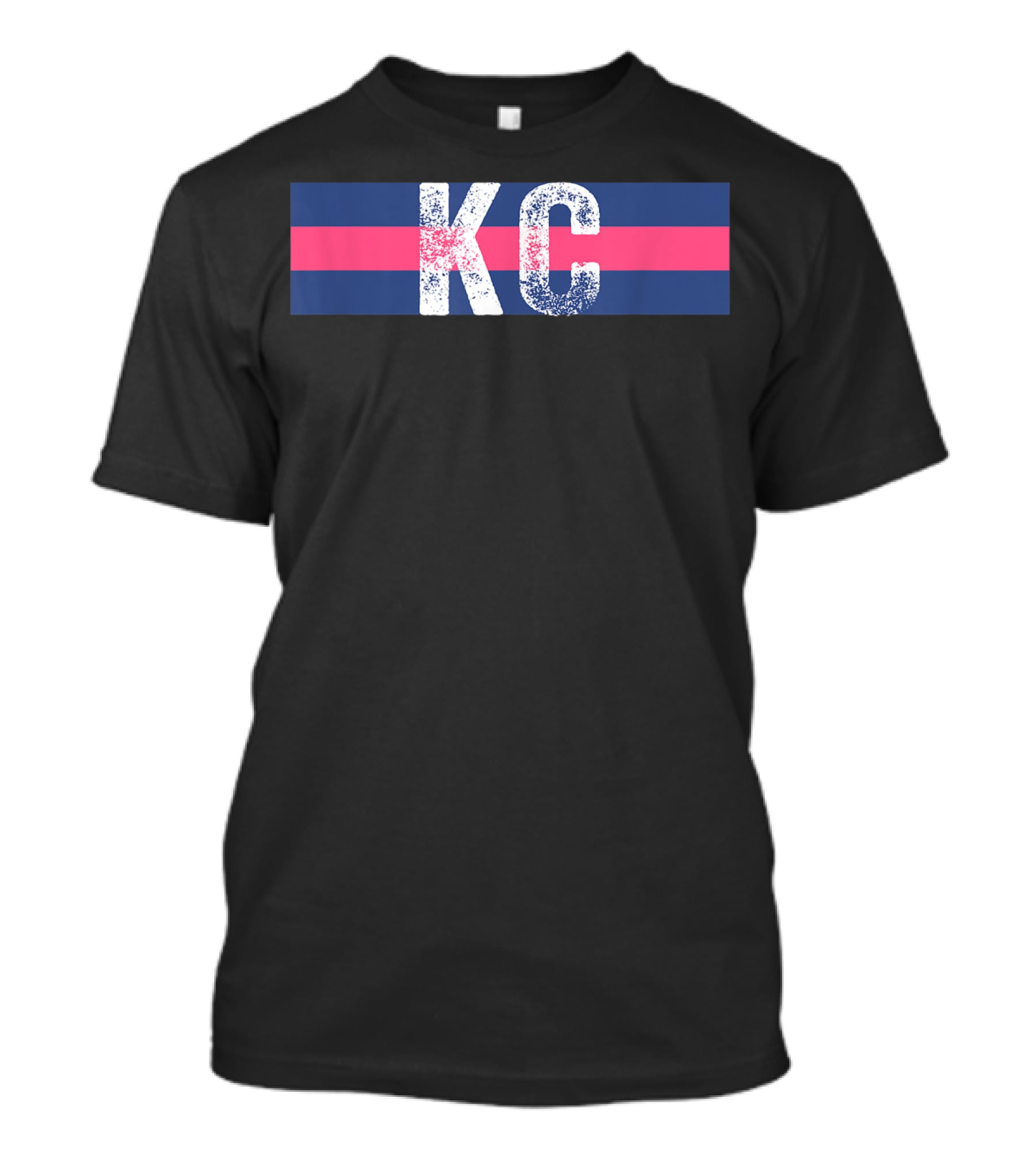 KC Royal Blue Pink Vintage Kansas City Stripes T-Shirt