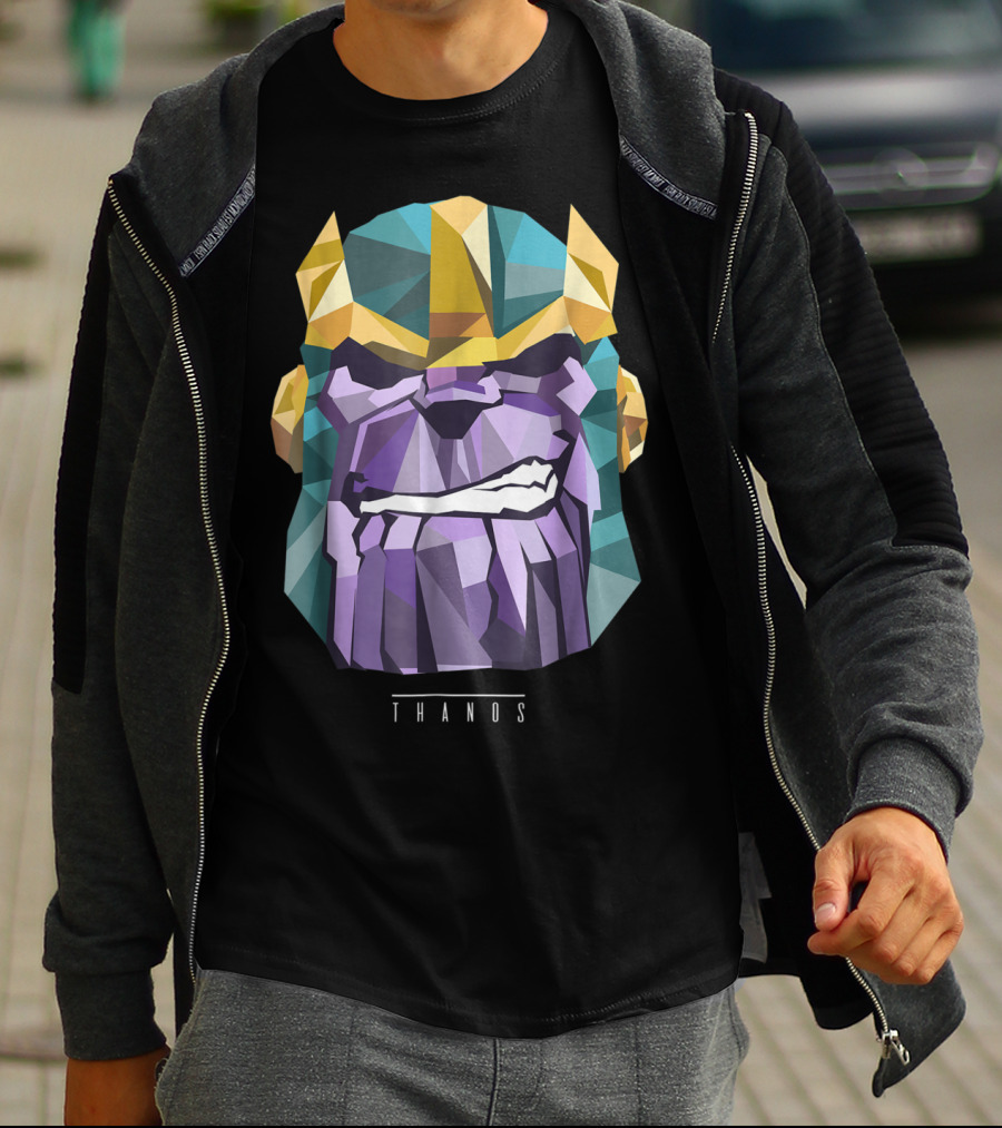 Marvel Thanos Geometric Low Poly Head T-Shirt