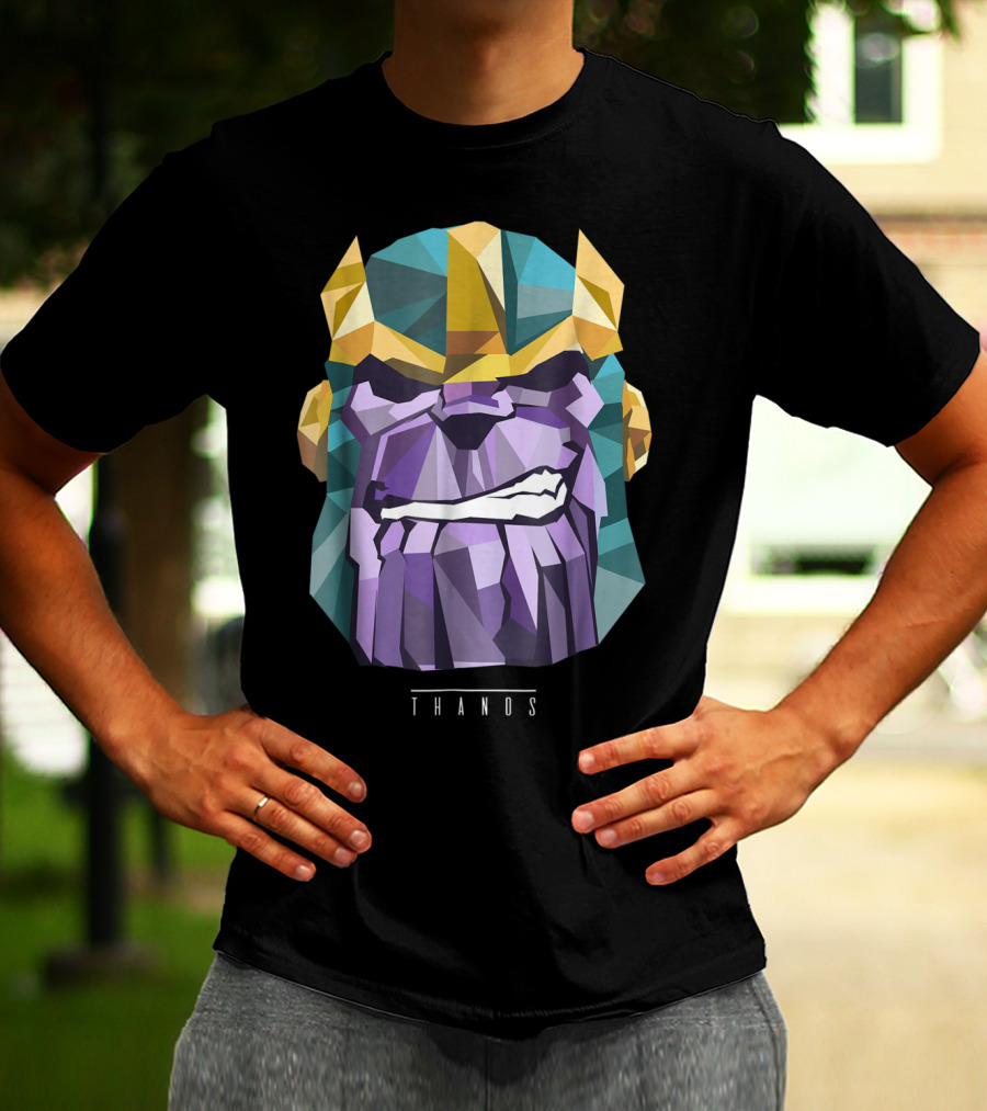 Marvel Thanos Geometric Low Poly Head T-Shirt