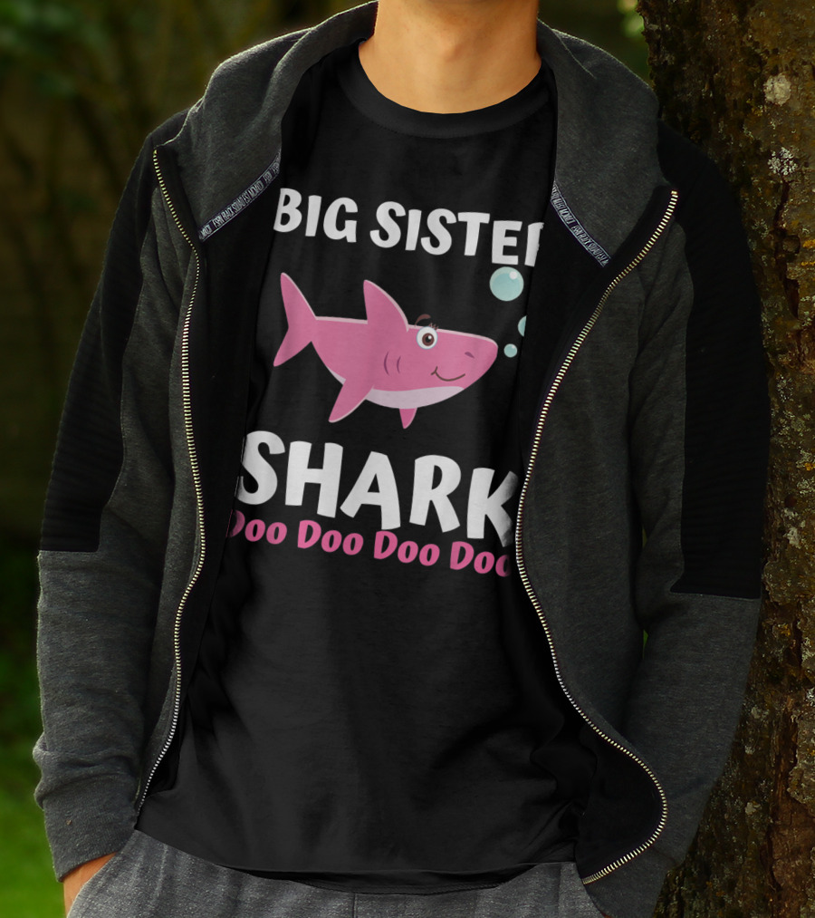 Big Sister Shark Doo Doo Doo Doo Matching Family Set T-Shirt