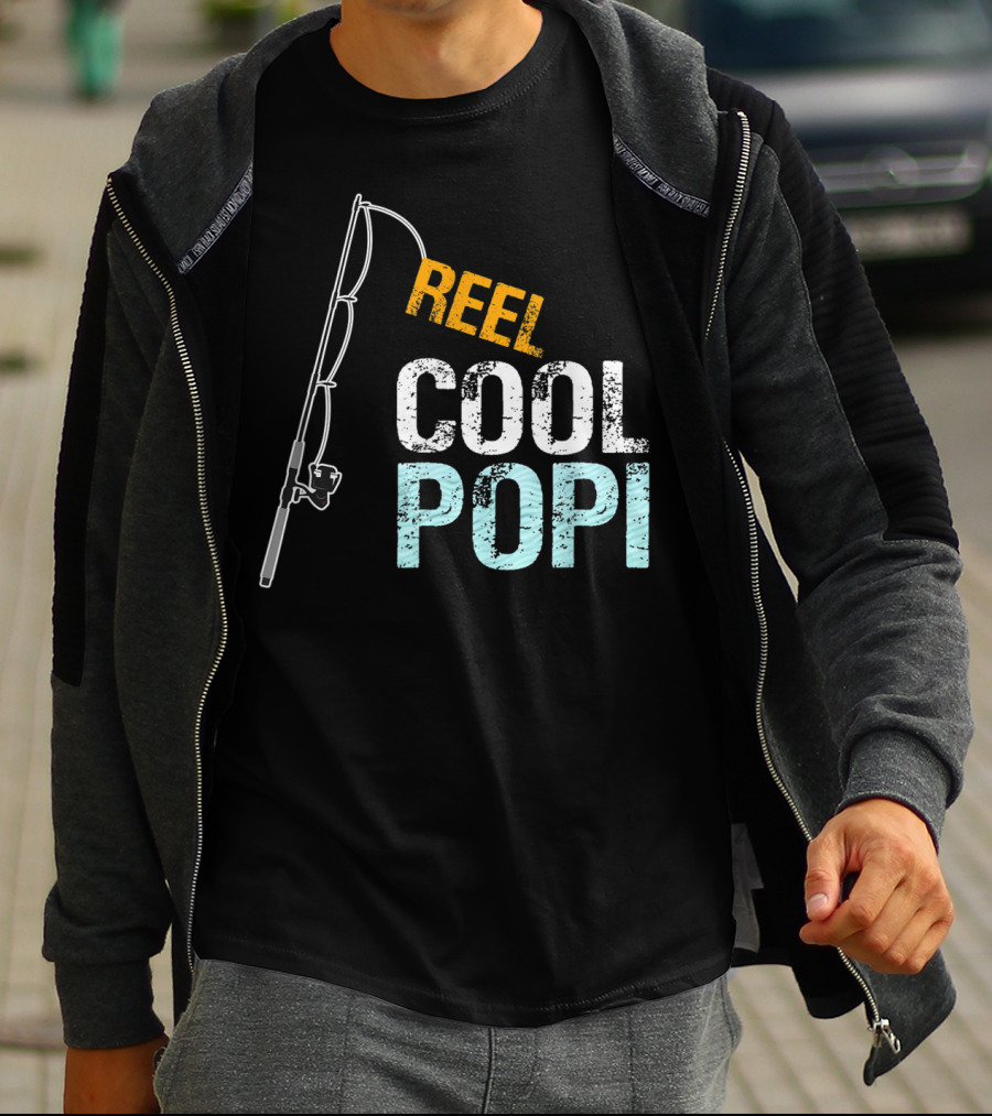 Reel Cool Popi Mens Graphic From Granddaughte T-Shirt