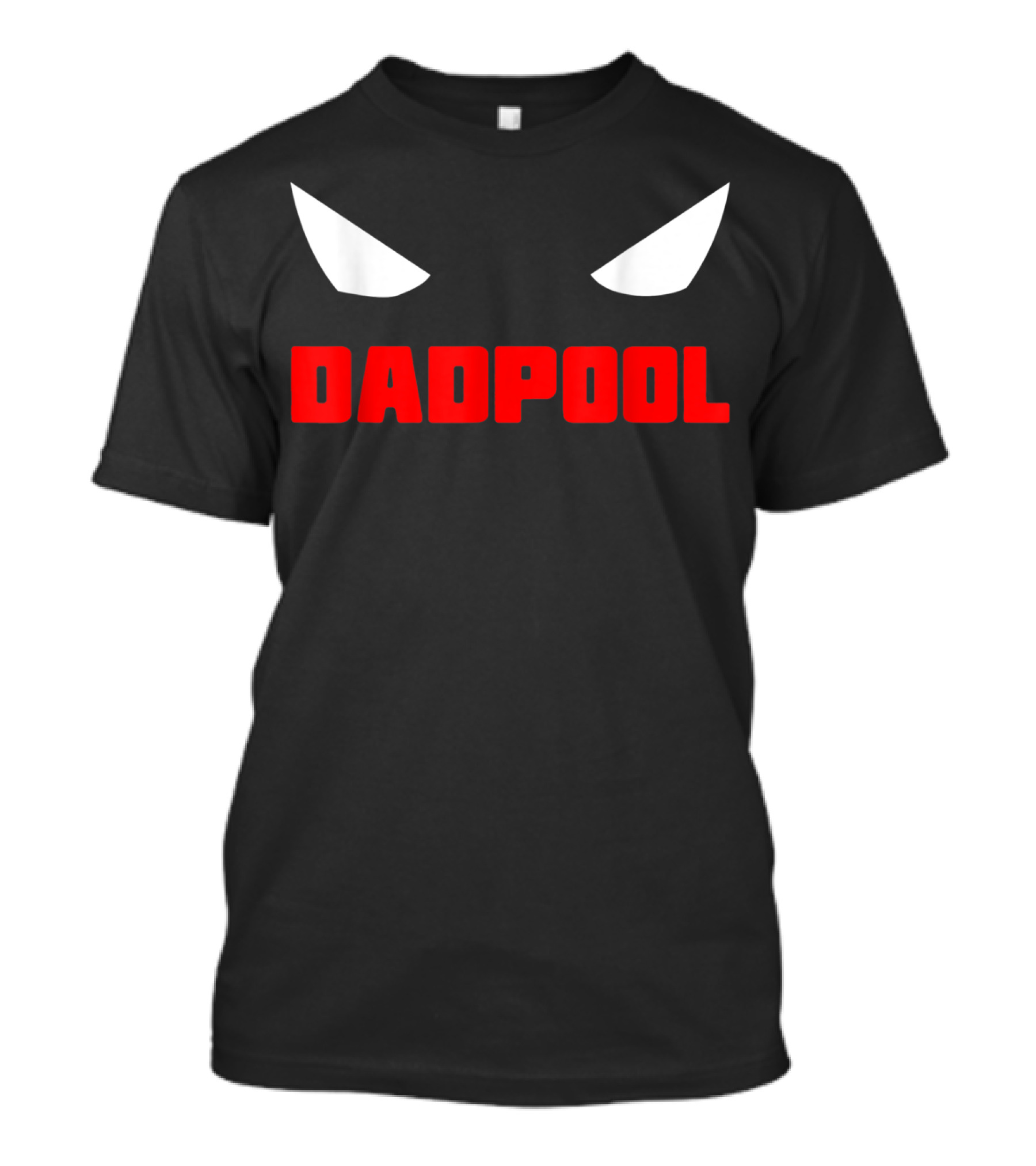Dadpool Mens Funny Superhero Superdad With Iconic Mask Eyes T-Shirt