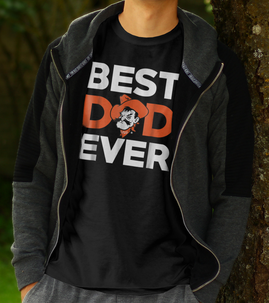 Oklahoma State Cowboys Best Dad Ever Pistol Pete T-Shirt