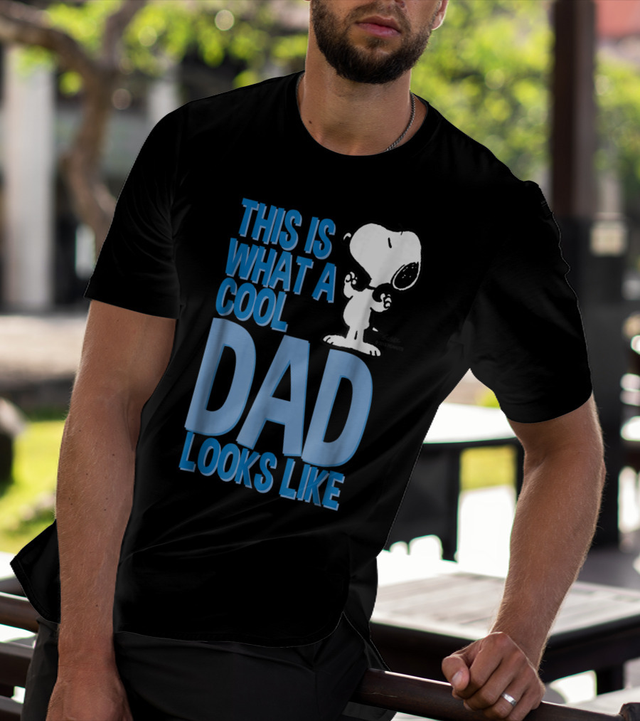 Snoopy This Is What A Cool Dad Looks Like Peanuts Mens T-Shirt