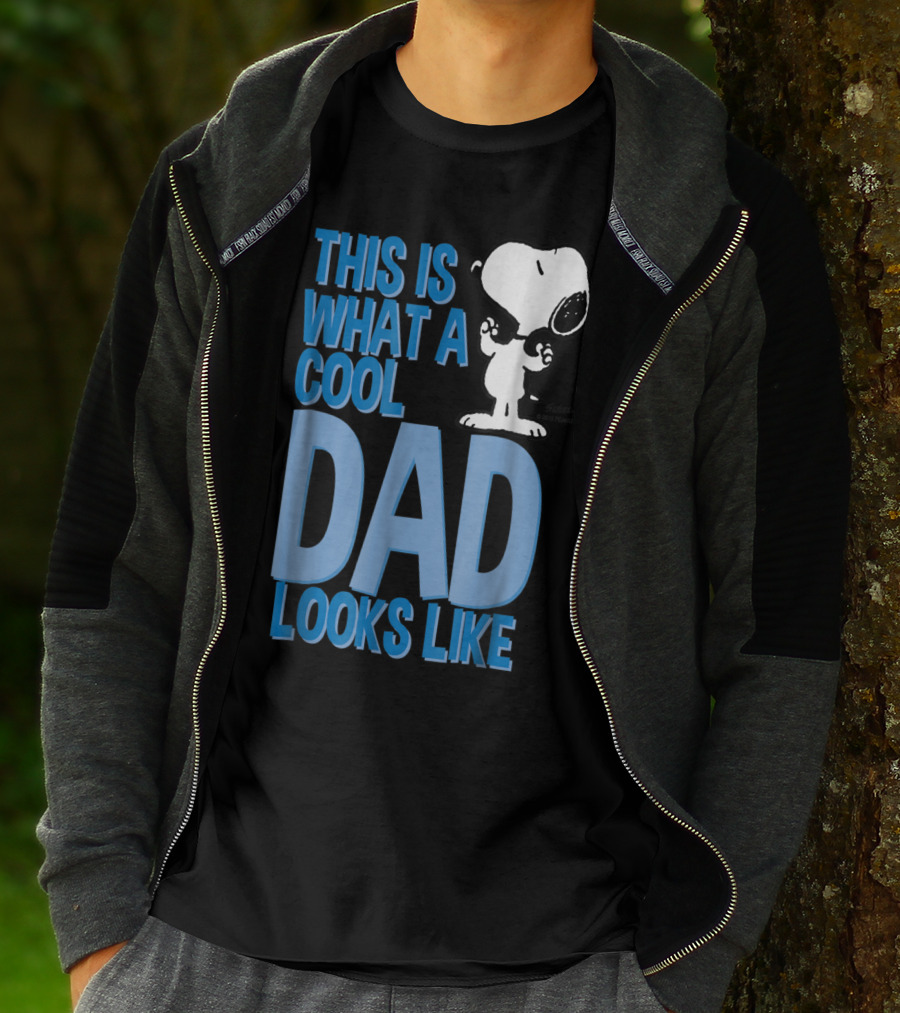 Snoopy This Is What A Cool Dad Looks Like Peanuts Mens T-Shirt