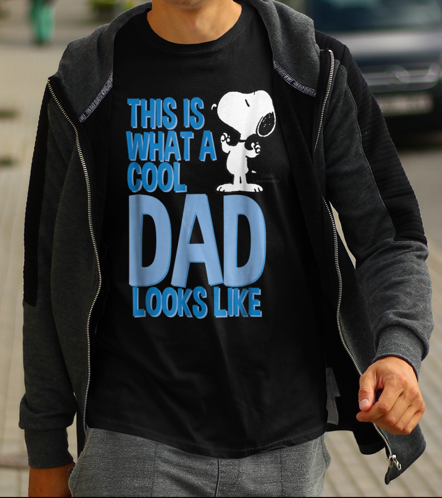 Snoopy This Is What A Cool Dad Looks Like Peanuts Mens T-Shirt