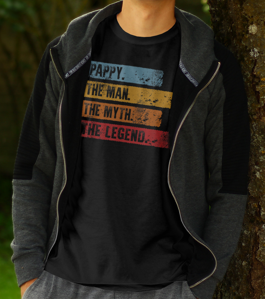 Pappy The Man The Myth The Legend Vintage Mens T-Shirt