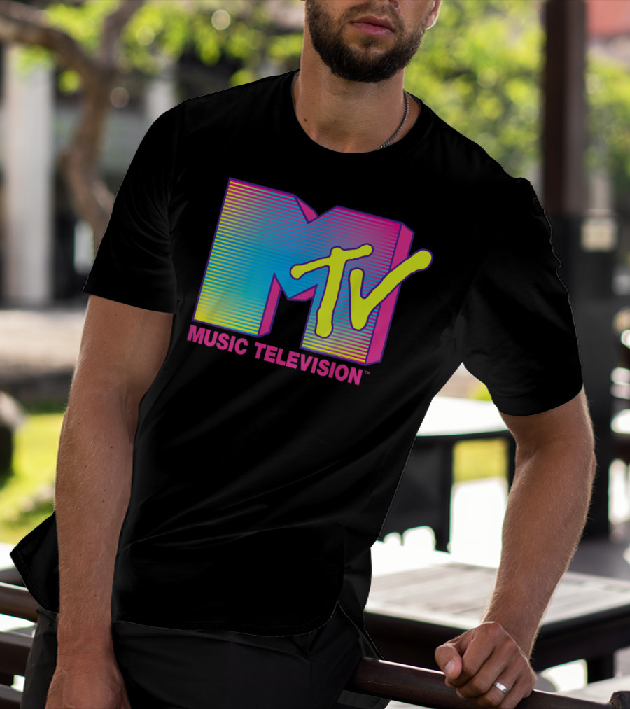 MTV Music Television Fluorescent Colors T-Shirt