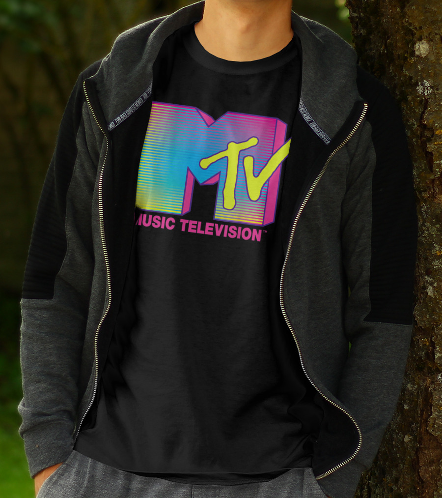 MTV Music Television Fluorescent Colors T-Shirt