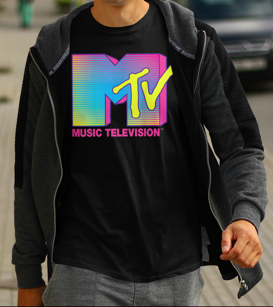 MTV Music Television Fluorescent Colors T-Shirt