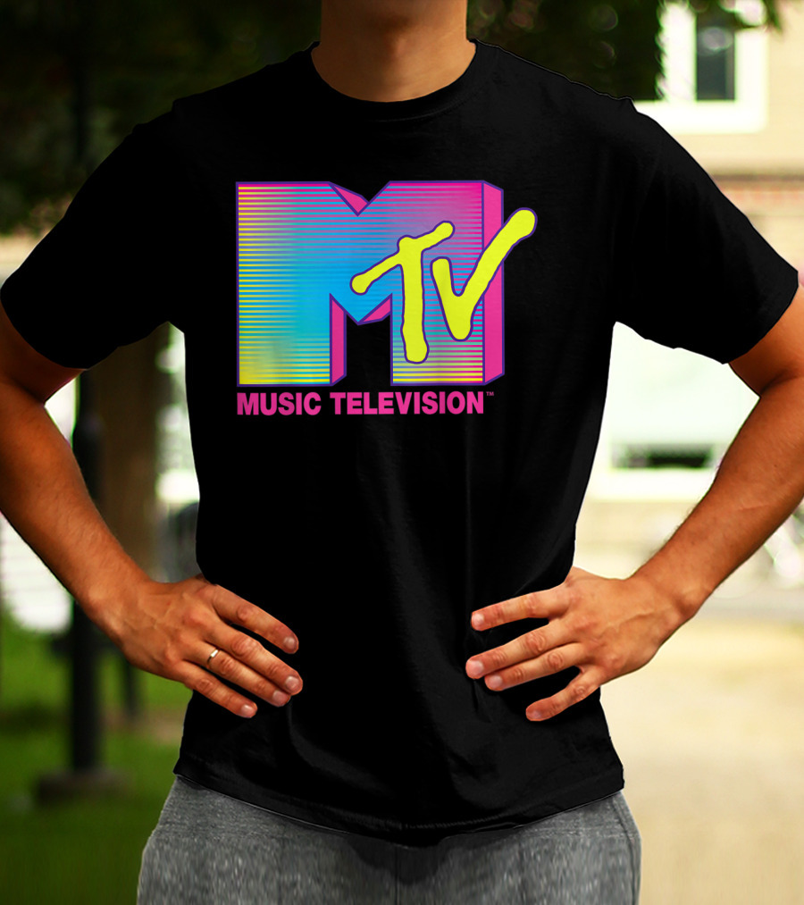 MTV Music Television Fluorescent Colors T-Shirt
