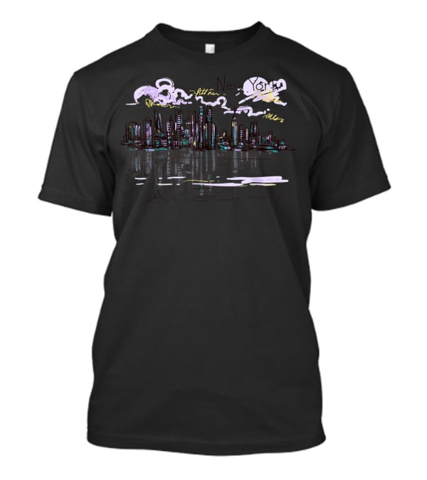 New York City Skyline Sunset NYC Nightscape T-Shirt