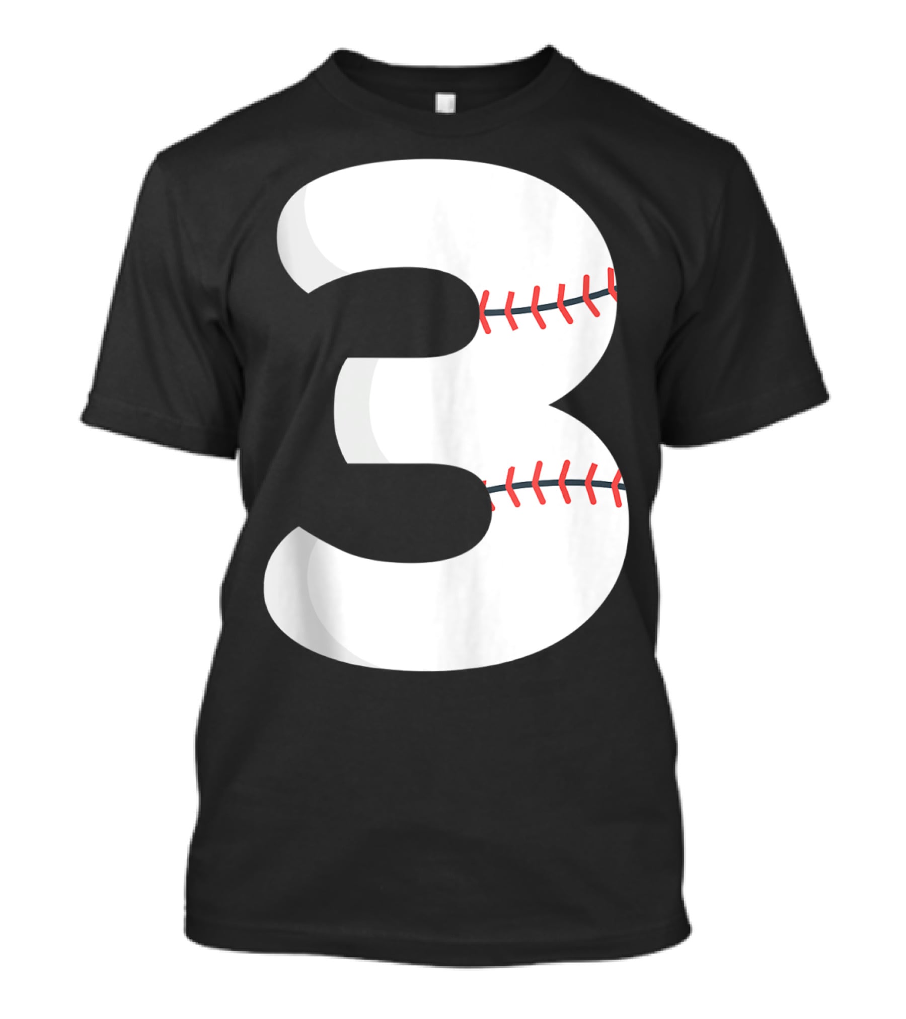 Number 3 Baseball Pitcher Batter Team Concept T-Shirt