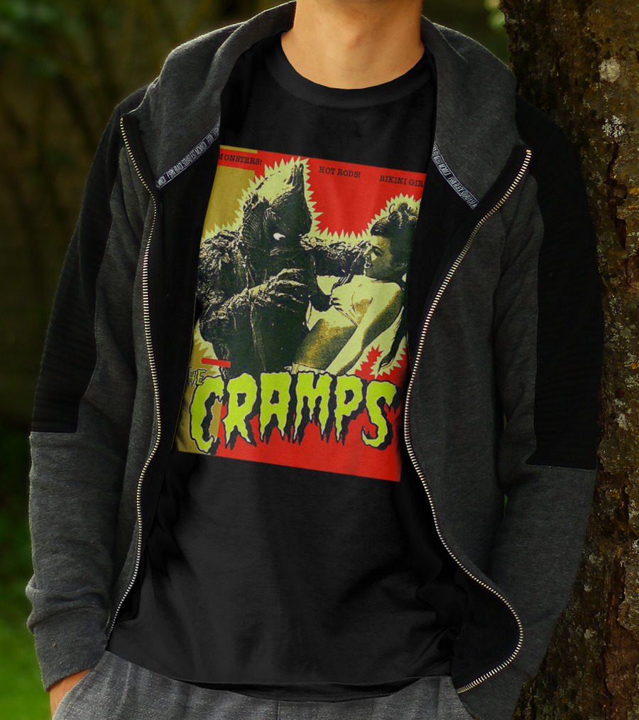 The Cramps Monsters Hot Rods Bikini Girls Punk Rock Band T-Shirt