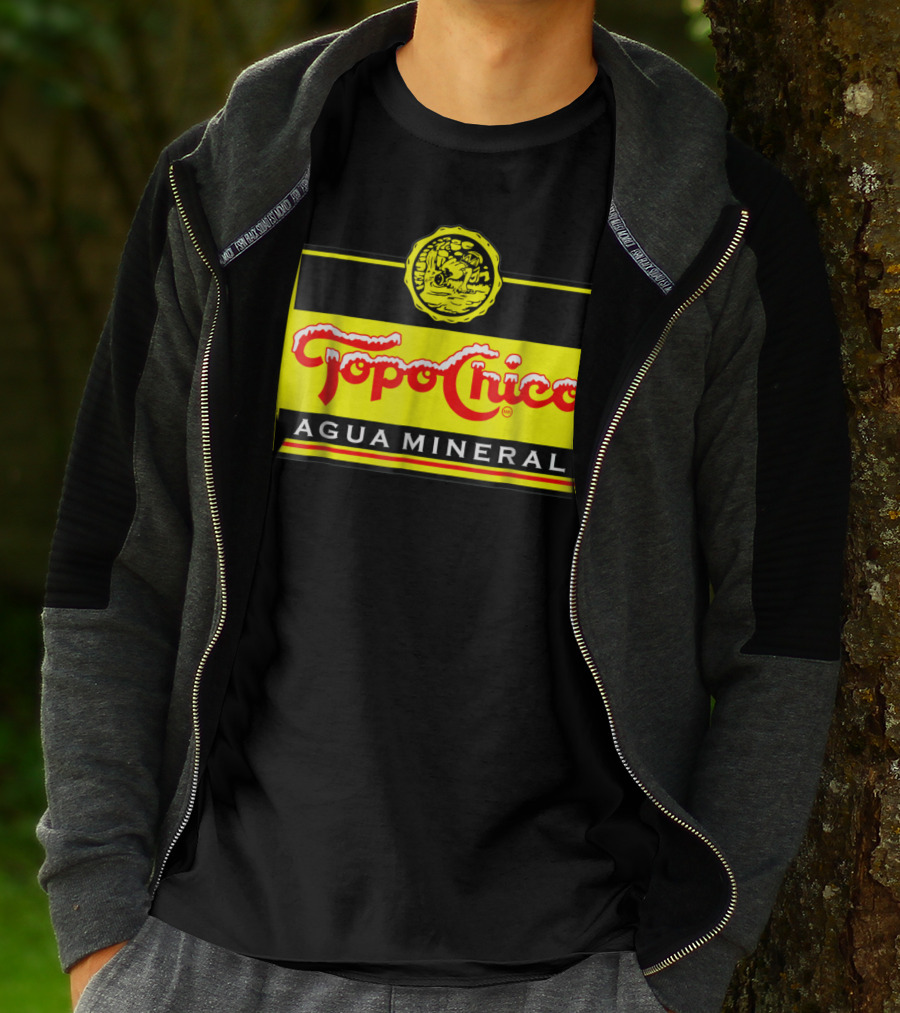 Topo Chico Agua Mineral Logo With Yellow T-Shirt