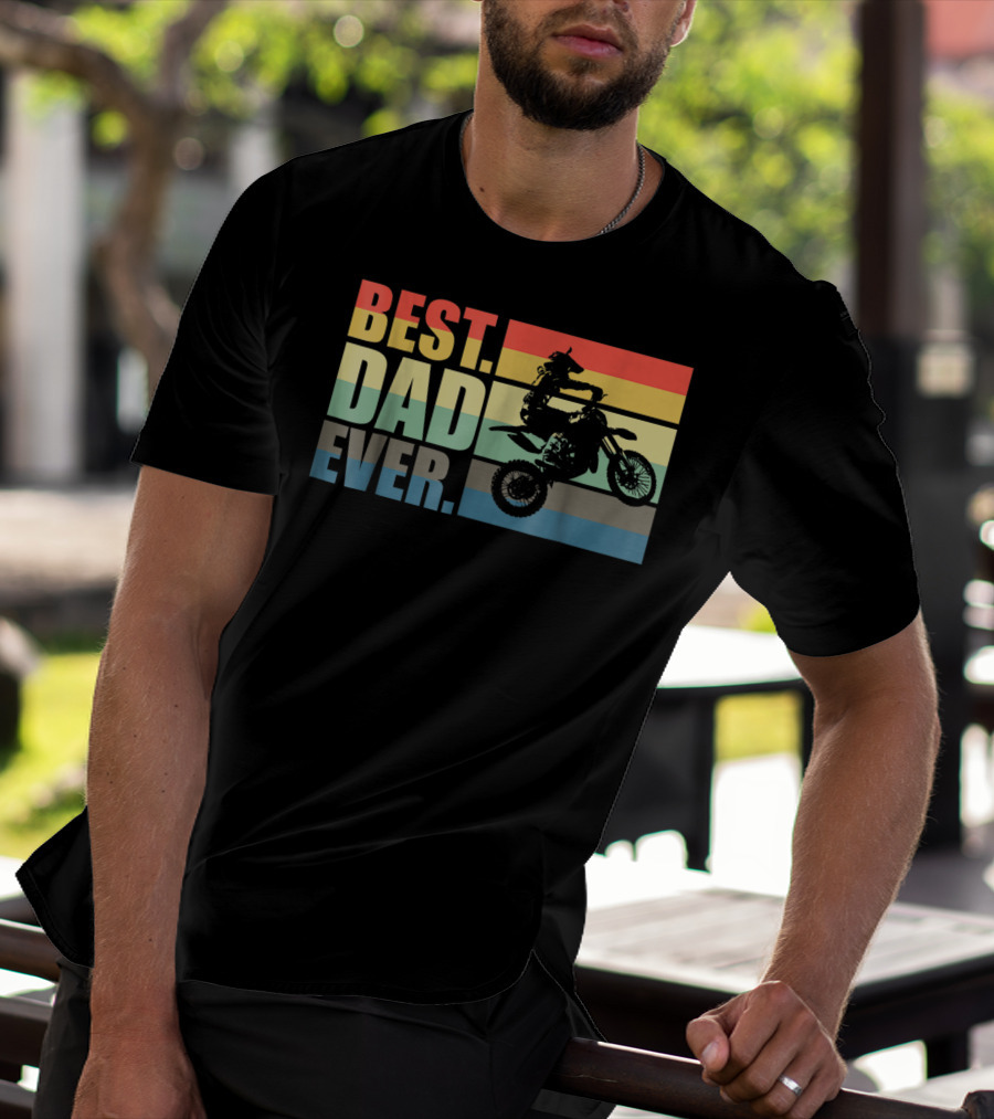 BEST DAD EVER Vintage Motocross Father's Day T-Shirt