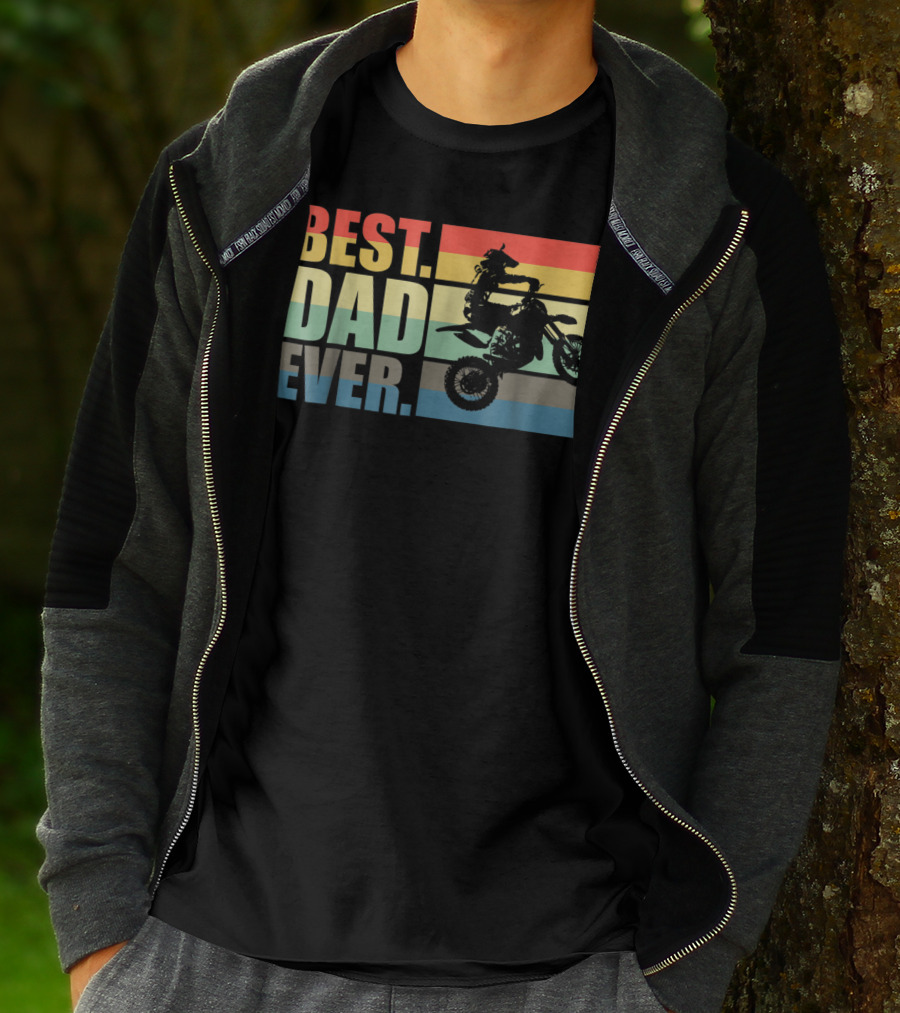 BEST DAD EVER Vintage Motocross Father's Day T-Shirt