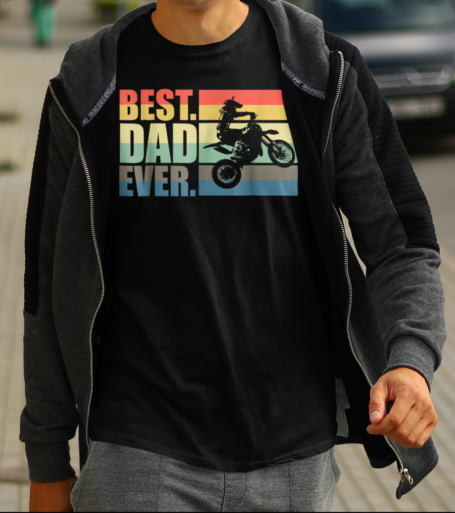 BEST DAD EVER Vintage Motocross Father's Day T-Shirt