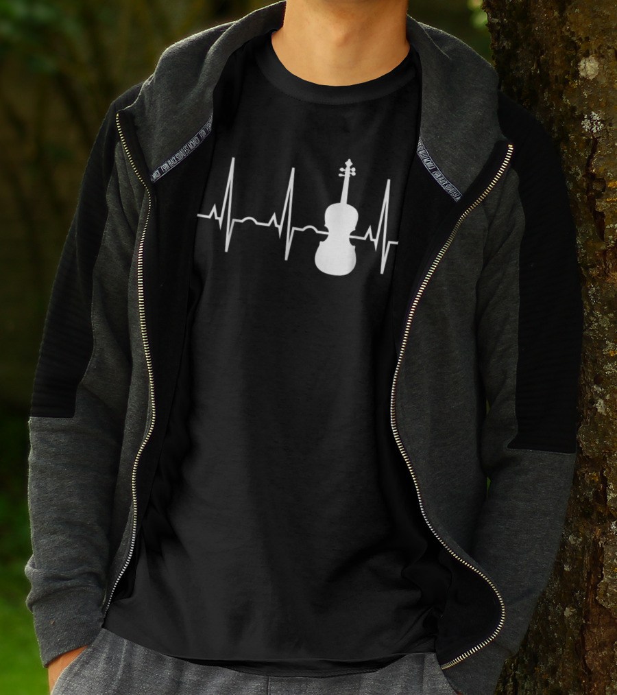 Viola Heartbeat Orchestra Player Musician T-Shirt