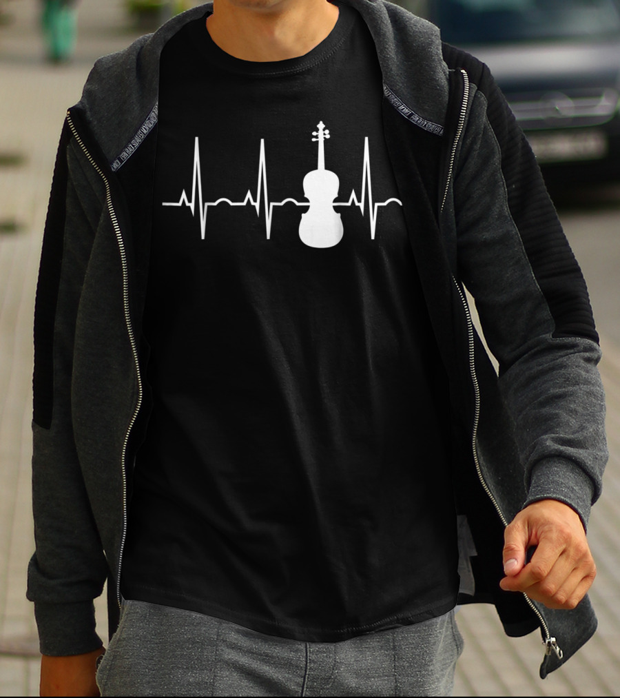 Viola Heartbeat Orchestra Player Musician T-Shirt