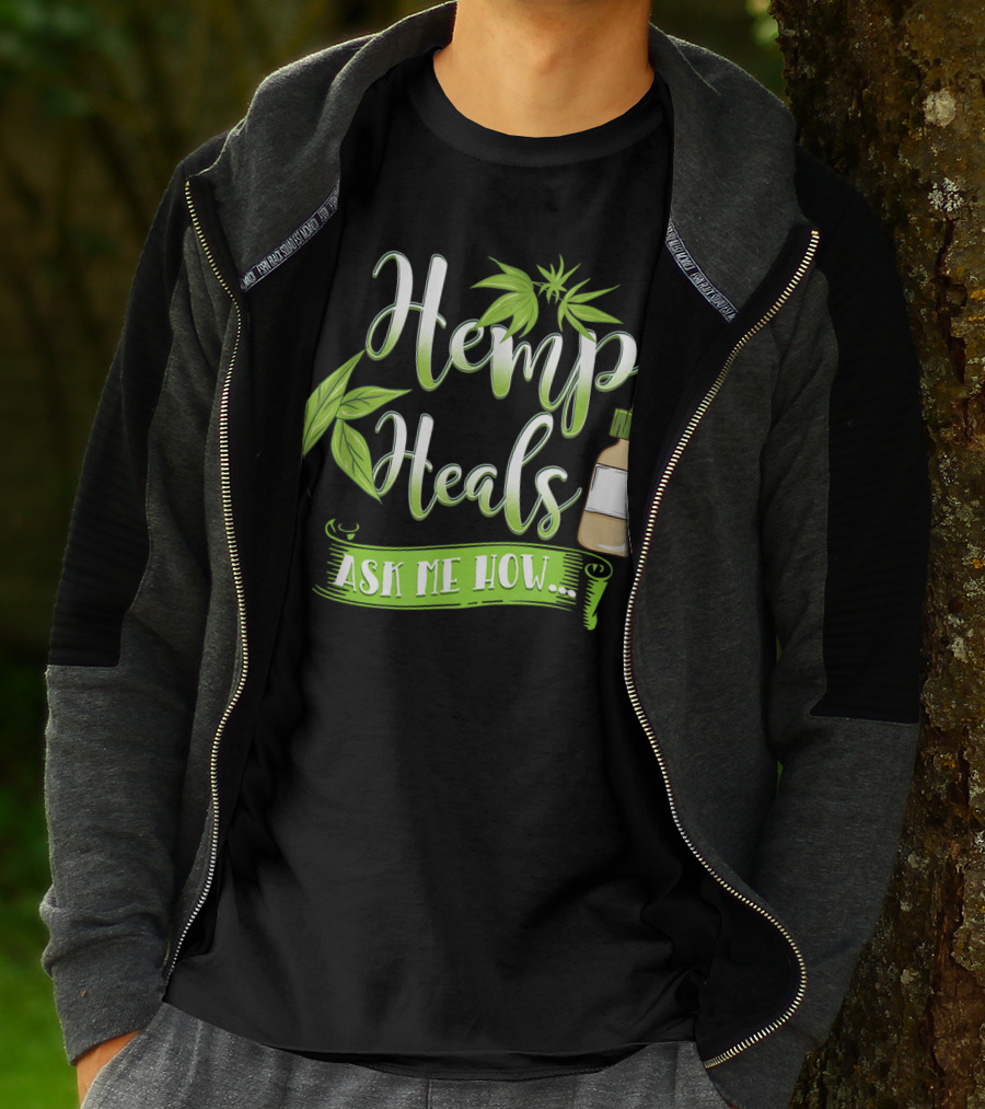 Hemp Heals Ask Me How CBD Oil T-Shirt