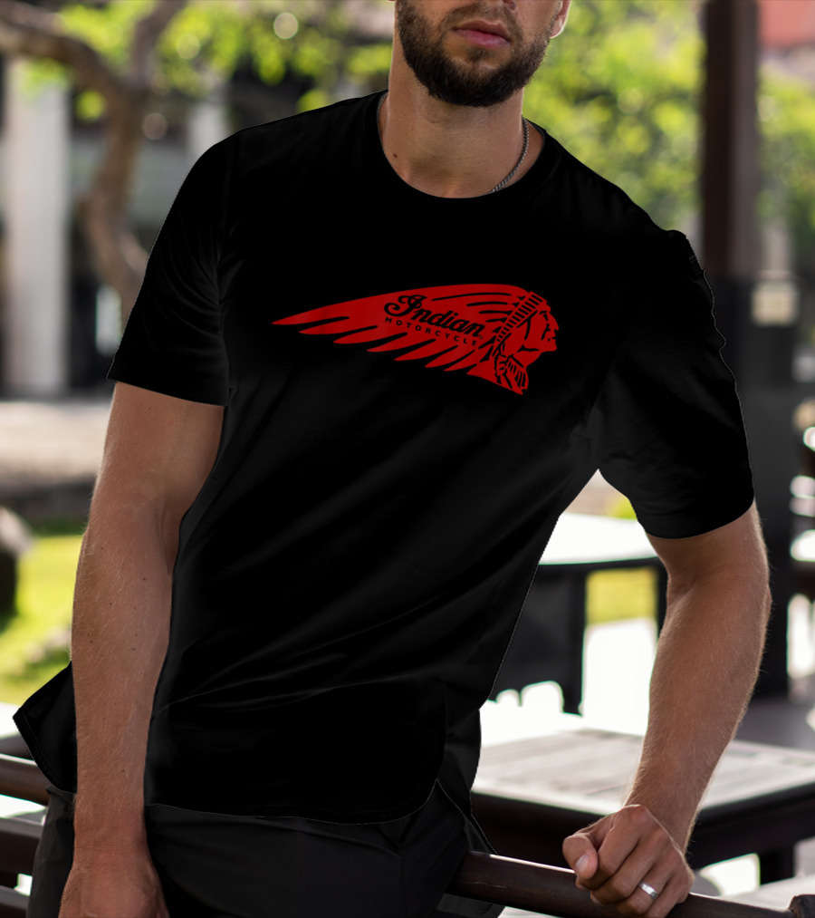 Indian Motorcycle Logo Cafe Racer Biker T-Shirt
