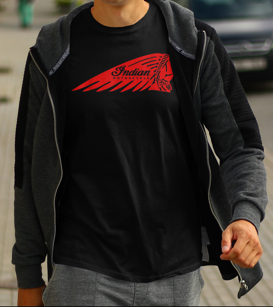 Indian Motorcycle Logo Cafe Racer Biker T-Shirt