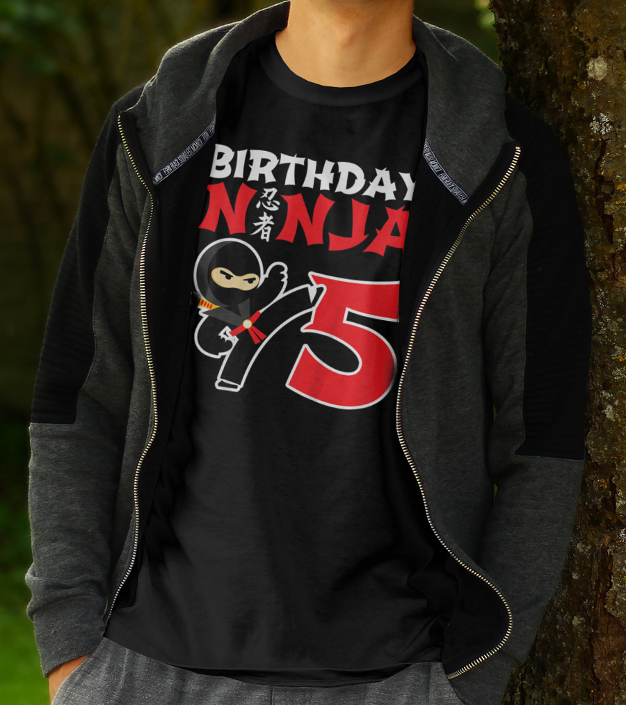 Birthday Ninja 5 Year Old T-Shirt