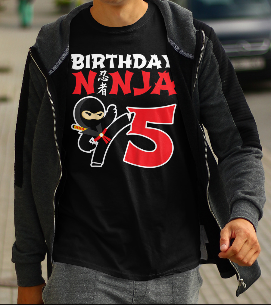 Birthday Ninja 5 Year Old T-Shirt