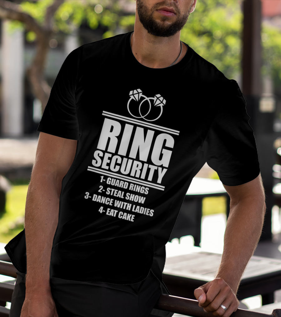 Kids Ring Security Ring Bearer Guard Rings Steal Show Dance Eat Cake T-Shirt